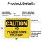 Signmission No Pedestrian Traffic Caution Sign, Aluminum, 18in W x 12in L, 2PK OS-2PACK-CS-A-1218-L-19208 - alternate 7